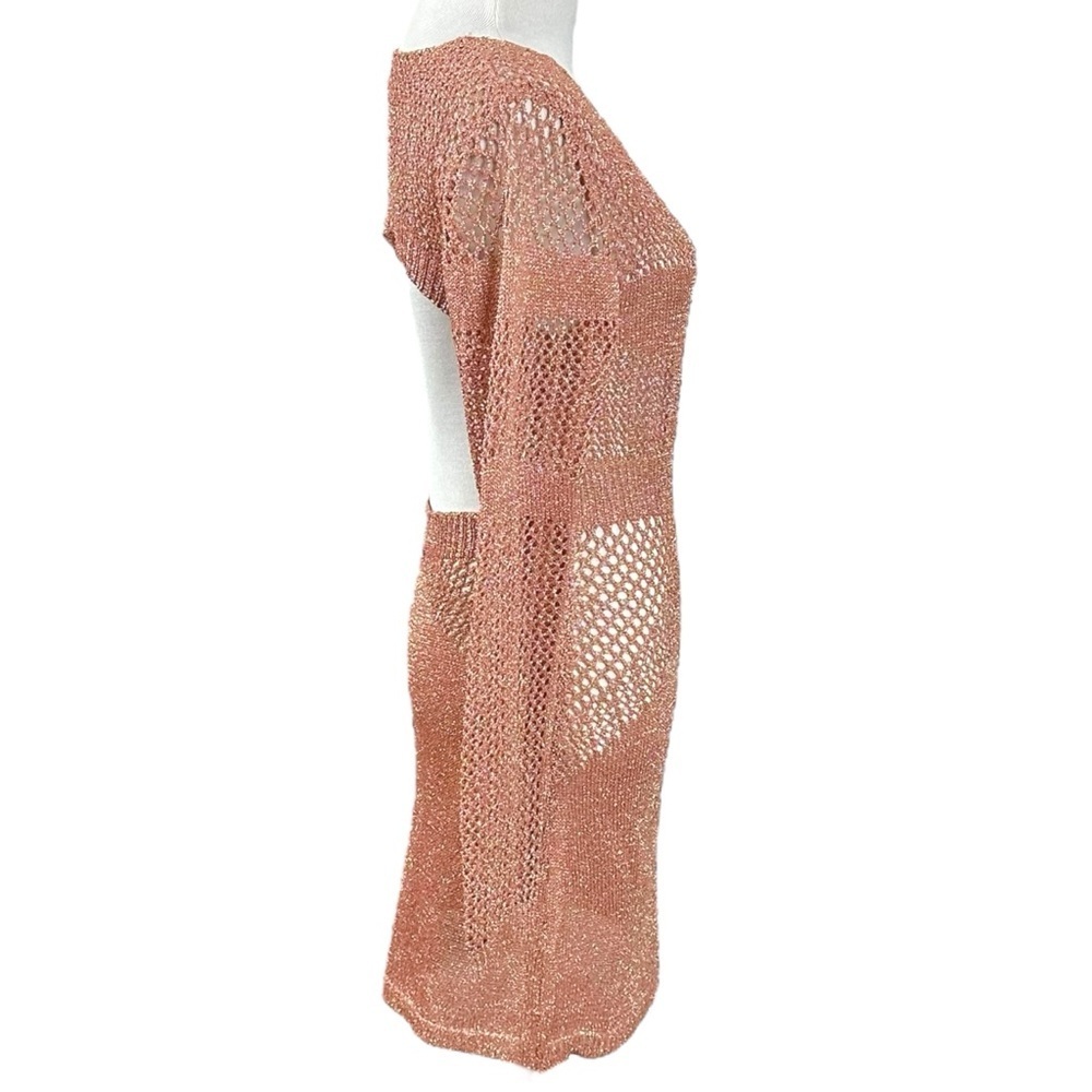 Superdown Nuri Crochet Mini Dress in Copper Size Medium Bodycon - Picture 7 of 14